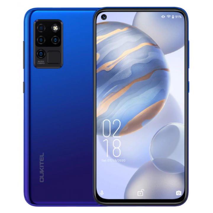 Смартфон Oukitel C21 4/64Gb Gradient Blue + силиконовый чехол